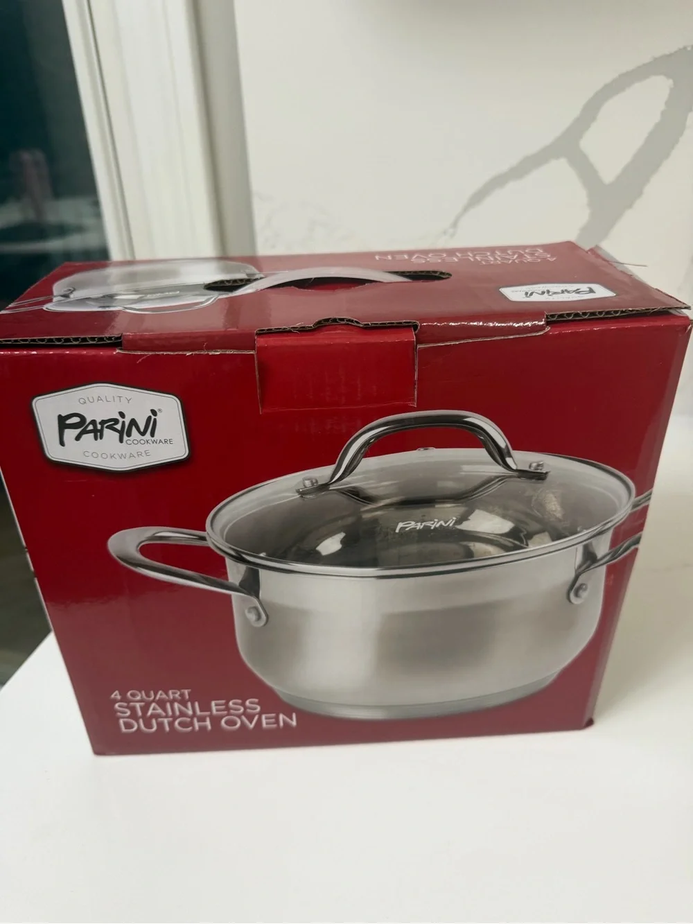 Parini Stainless Steel 4-Quart Dutch Oven - Silver